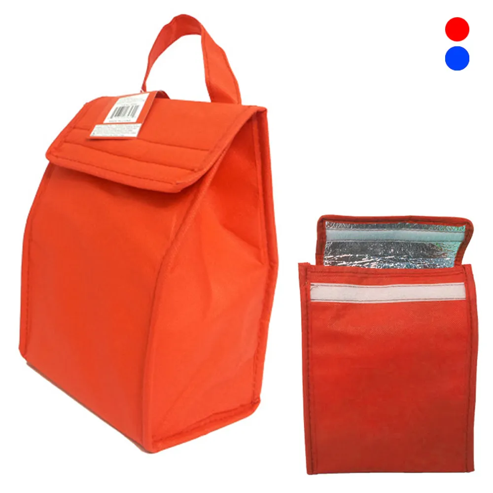 2 Insulated Cold Canvas Stripe Picnic Carry Case Thermal Portable Lunch Bag Tote