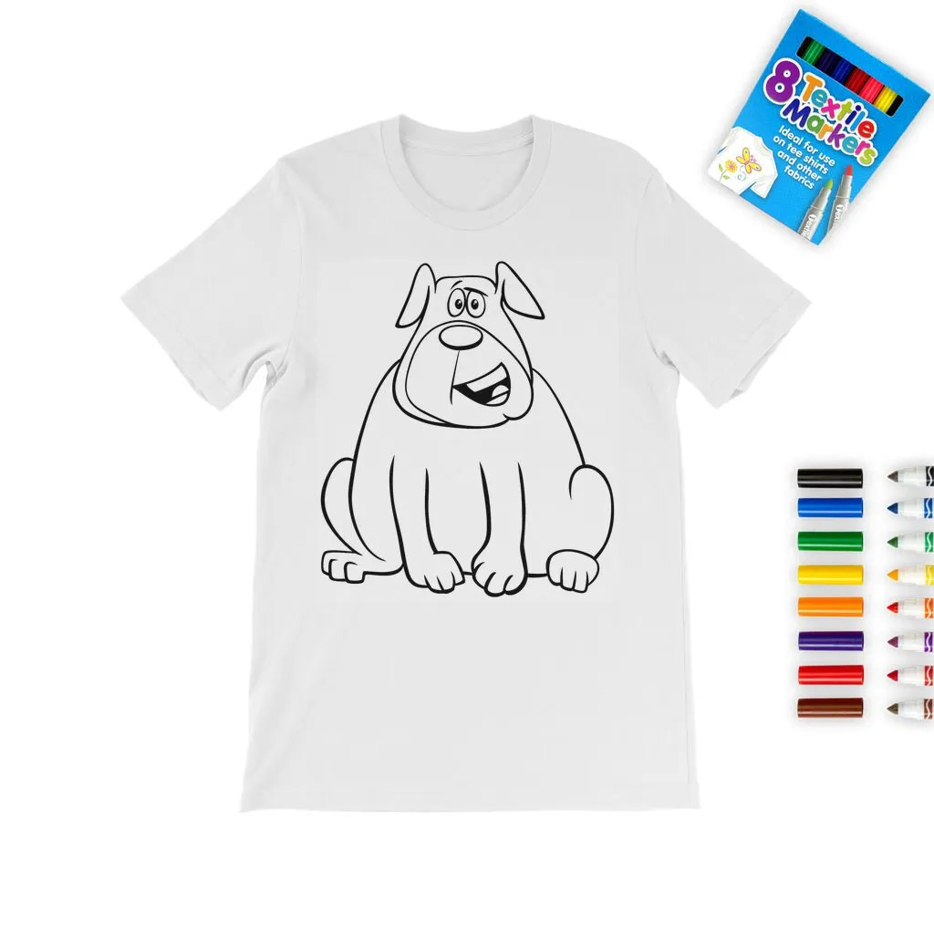 3Style Pug Dog Coloring T-Shirt, Unisex, Kids,Adults, Stay home,Christmas,Birthday,Anniversary Gift