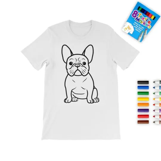 3Style Pug Dog Coloring T-Shirt, Unisex, Kids,Adults, Stay home,Christmas,Birthday,Anniversary Gift