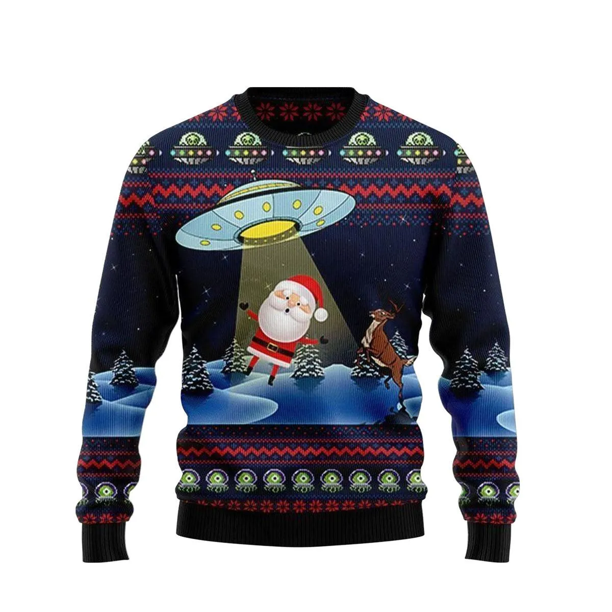 Alien Don't Catch Santa Ugly Sweater
