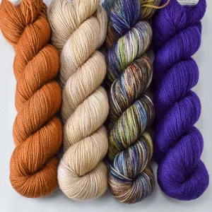 Amethyst, Outstanding, Roasted Pumpkin, Sand Dollar - Yummy 2-Ply Quartet - Babette