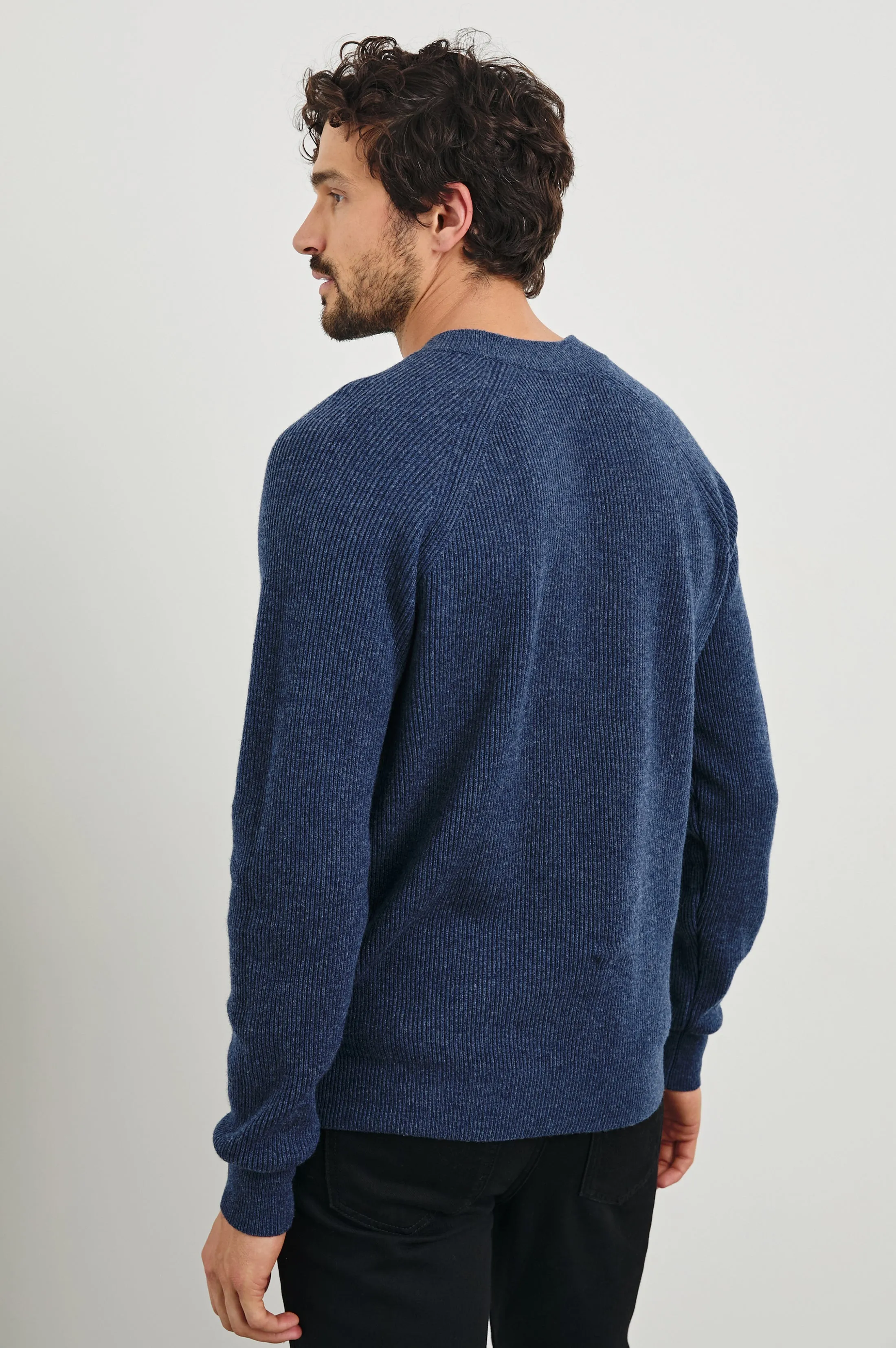ANSEL SWEATER - BLUE MELANGE