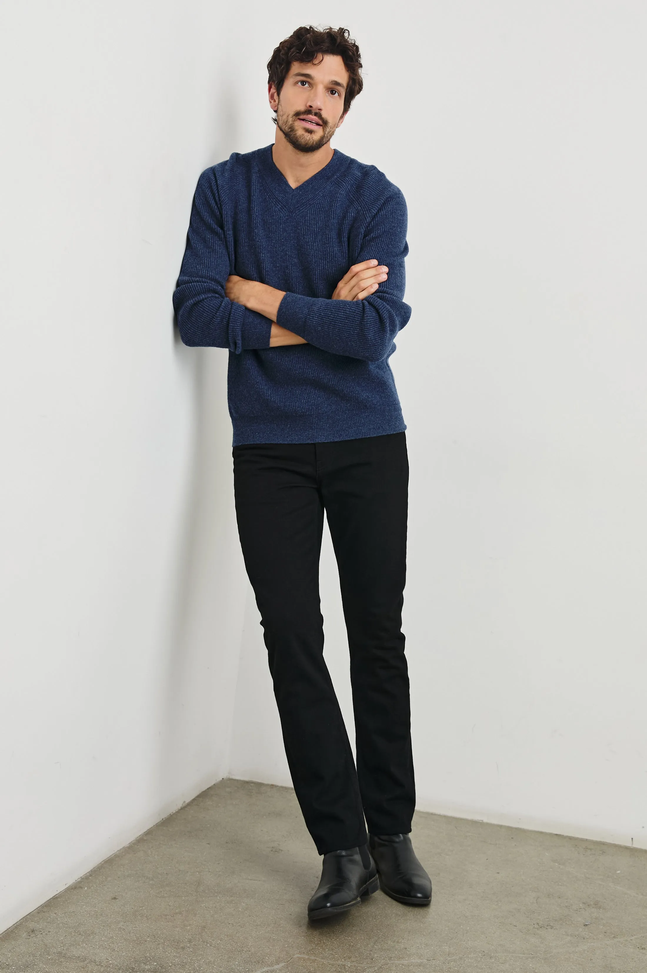 ANSEL SWEATER - BLUE MELANGE