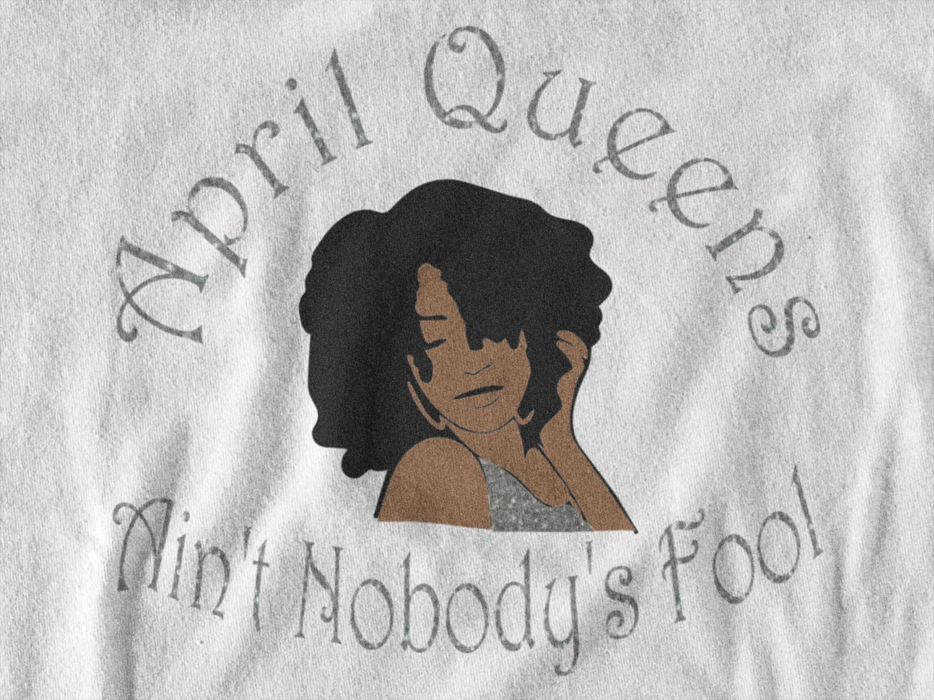 April White Birthday T-Shirt (V-Neck)