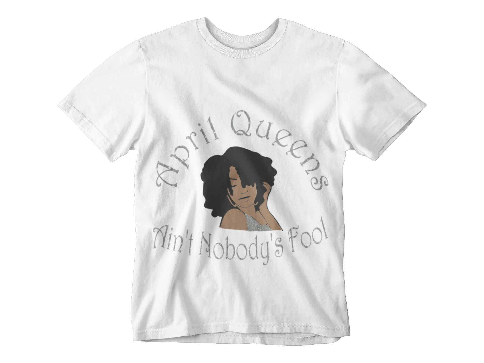 April White Birthday T-Shirt (V-Neck)