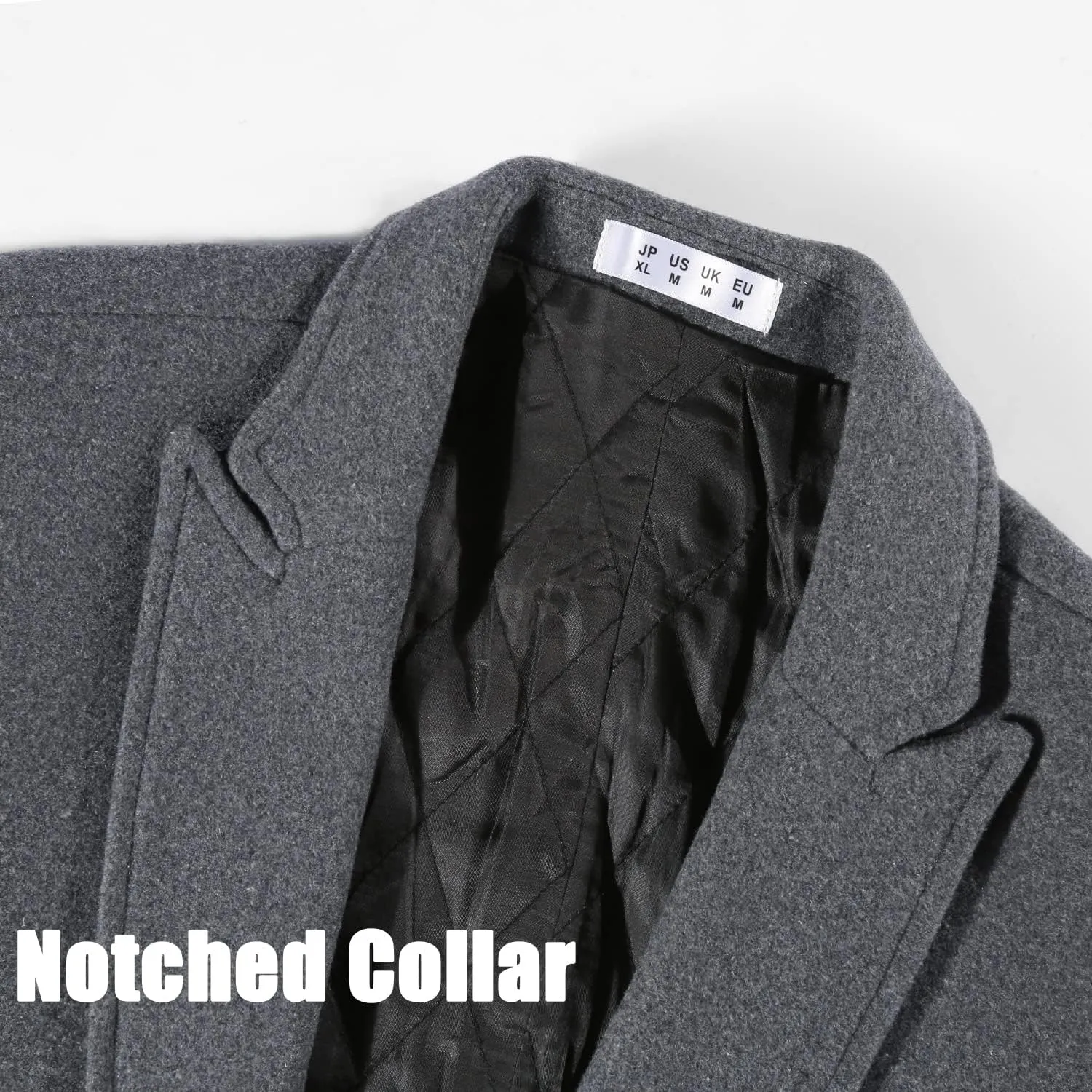 APTRO Men's Luxury Full Length Trench Coat Long Wool Overcoat Winter Windbreaker