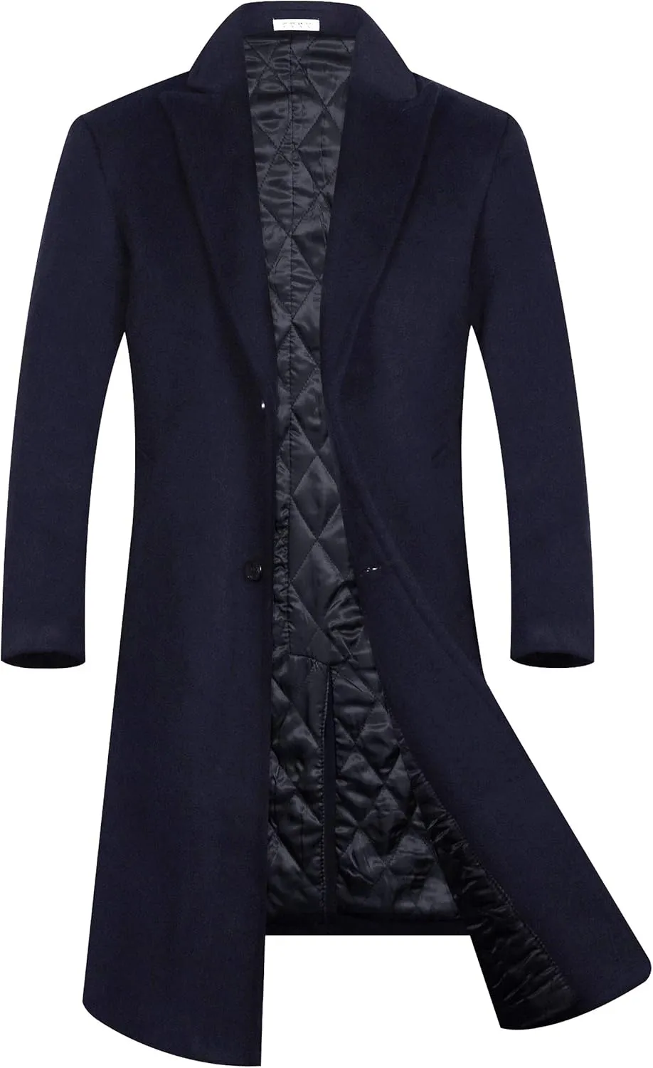 APTRO Men's Luxury Full Length Trench Coat Long Wool Overcoat Winter Windbreaker