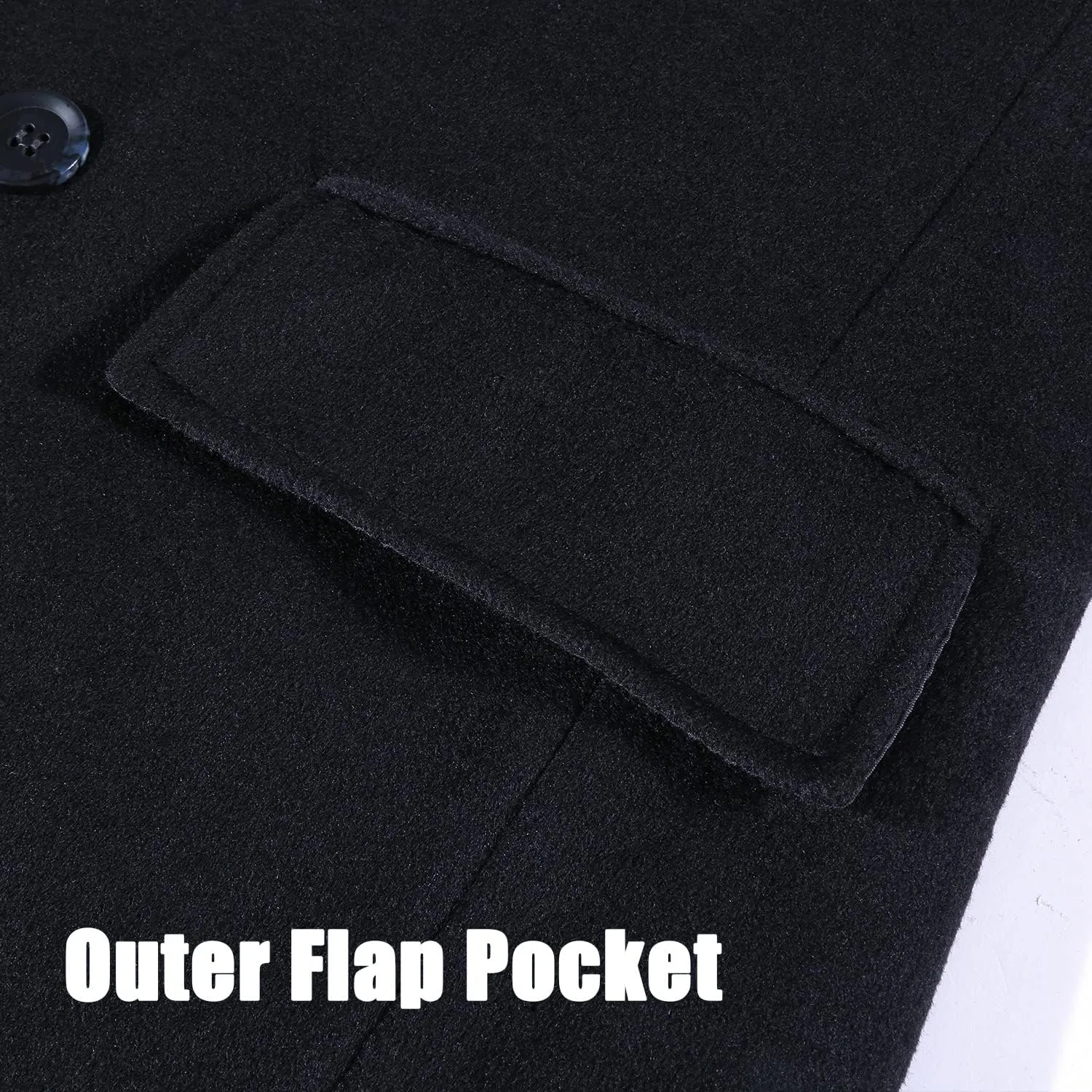 APTRO Men's Luxury Full Length Trench Coat Long Wool Overcoat Winter Windbreaker