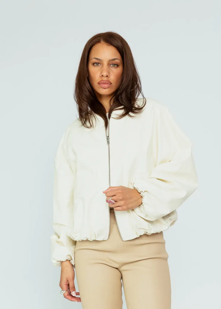 Arma Ecru Nova Lamb Reversible Jacket
