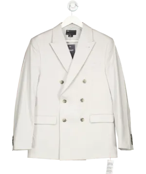 ASOS Grey Double Breasted Linen Blazer UK 38" CHEST