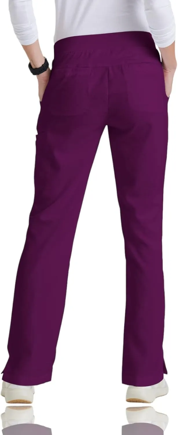 BARCO Grey's Anatomy Scrubs - Mia Scrub Pant for Women, Elastic Back Waist, Mid-Rise Shaped Leg Women's Scrub Pant