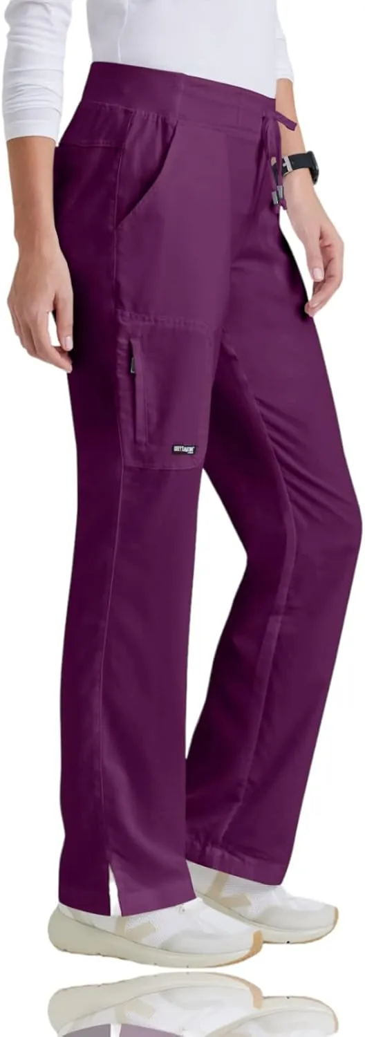 BARCO Grey's Anatomy Scrubs - Mia Scrub Pant for Women, Elastic Back Waist, Mid-Rise Shaped Leg Women's Scrub Pant