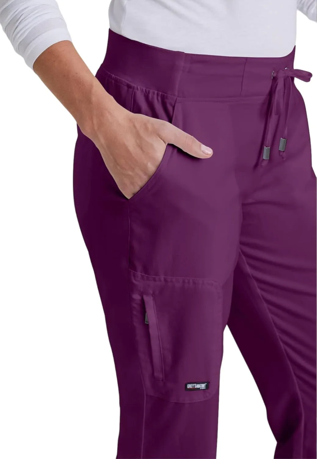 BARCO Grey's Anatomy Scrubs - Mia Scrub Pant for Women, Elastic Back Waist, Mid-Rise Shaped Leg Women's Scrub Pant