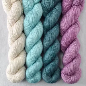 Beryl, By the Sea, Lepidolite, Plover - Yummy 2-Ply Quartet