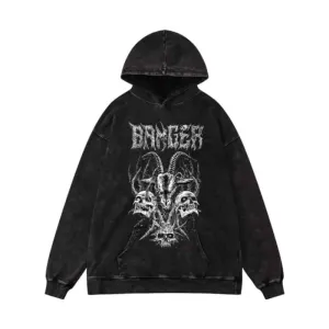 Black Banger Skulls Hoodie
