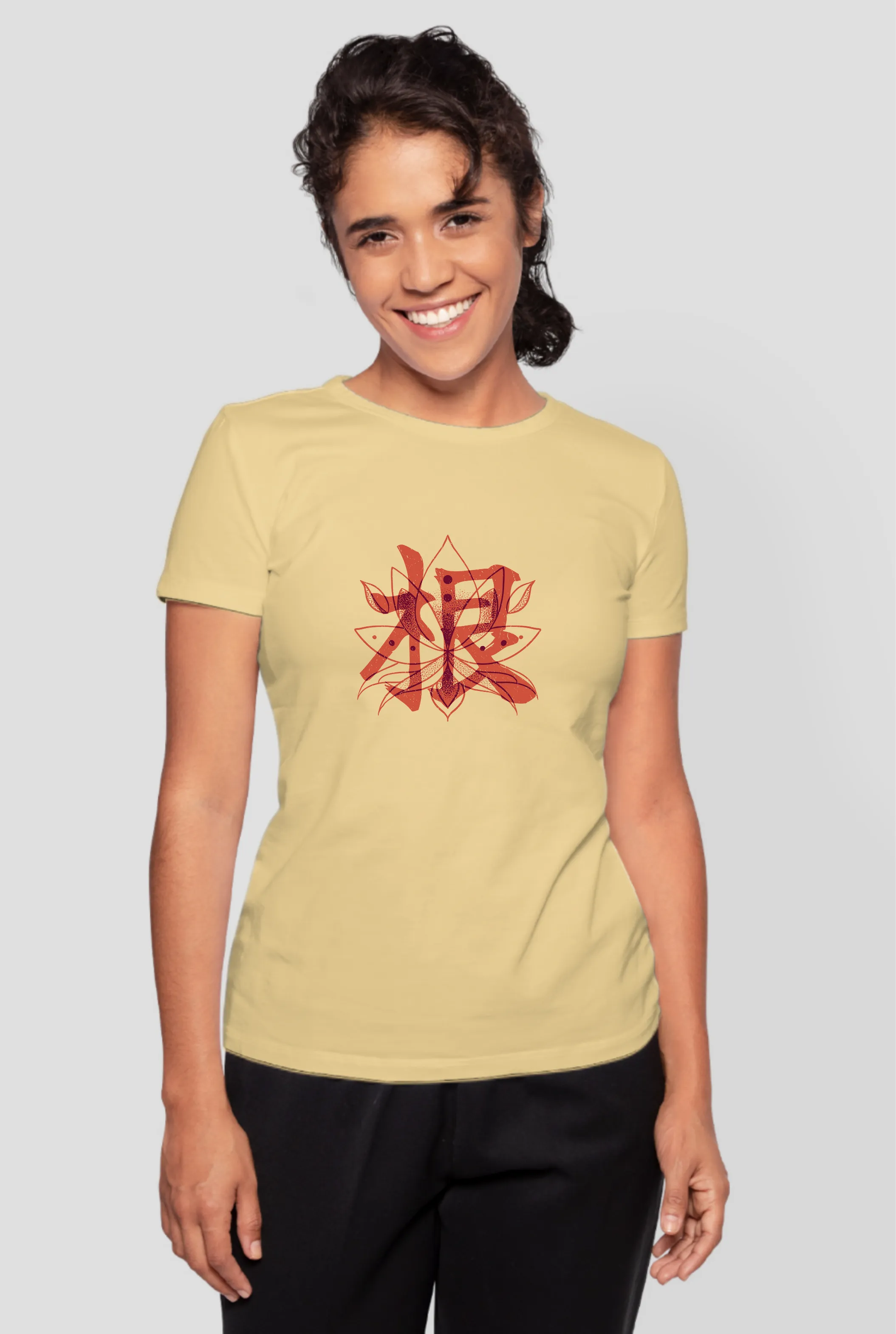 Blossom Zen Lotus Printed T-shirt for women