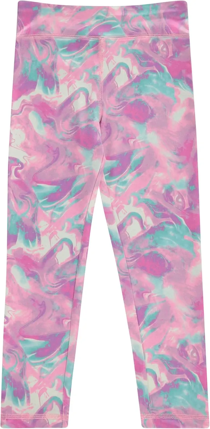 BTween Girls 4 Pack Leggings Set, Exercise, Sports Tights with Wide Waistband for Girls