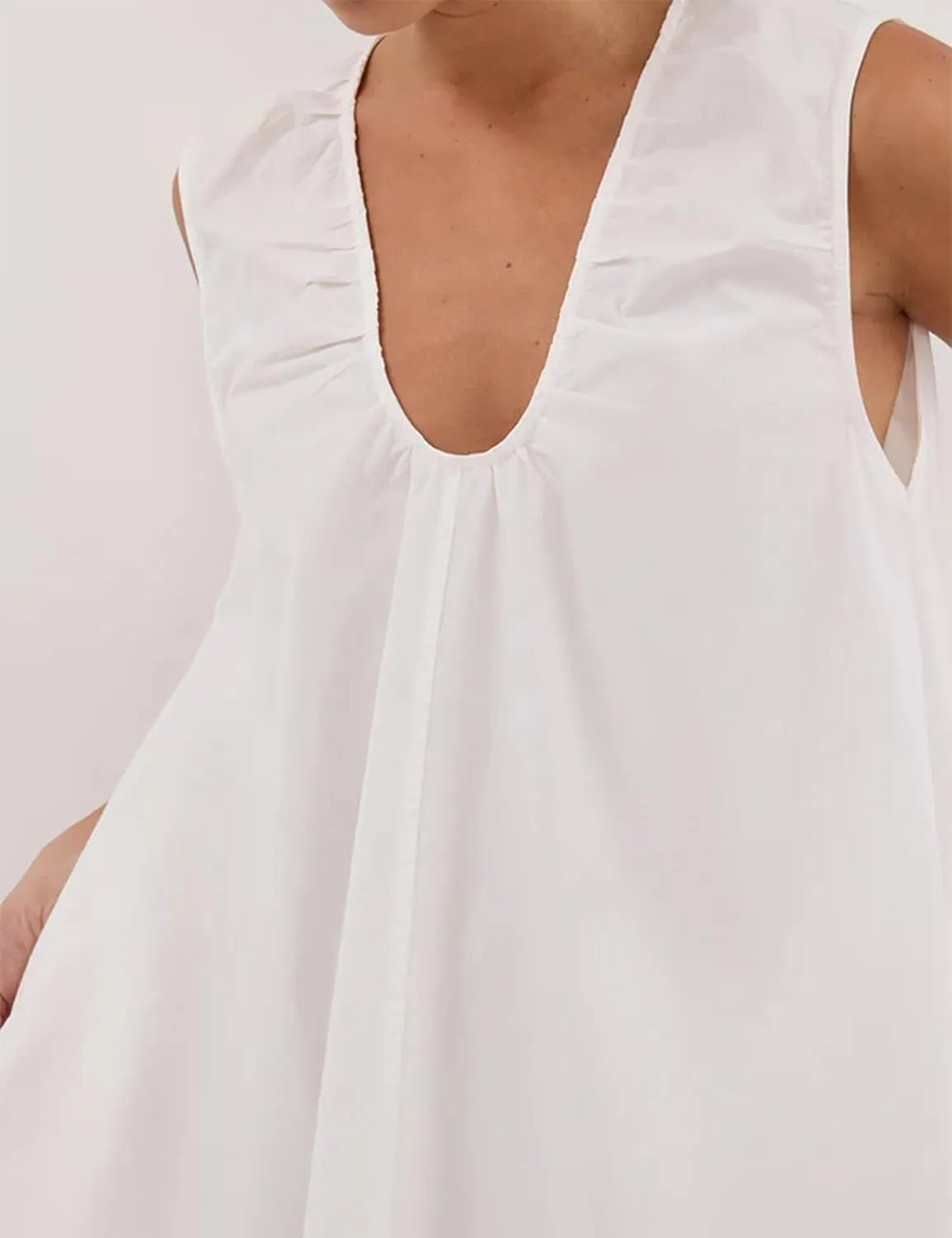 Bubble Babydoll Dress for Women Sleeveless Ruched U Neck Tank Mini Dresses Casual Summer Puffy Dress