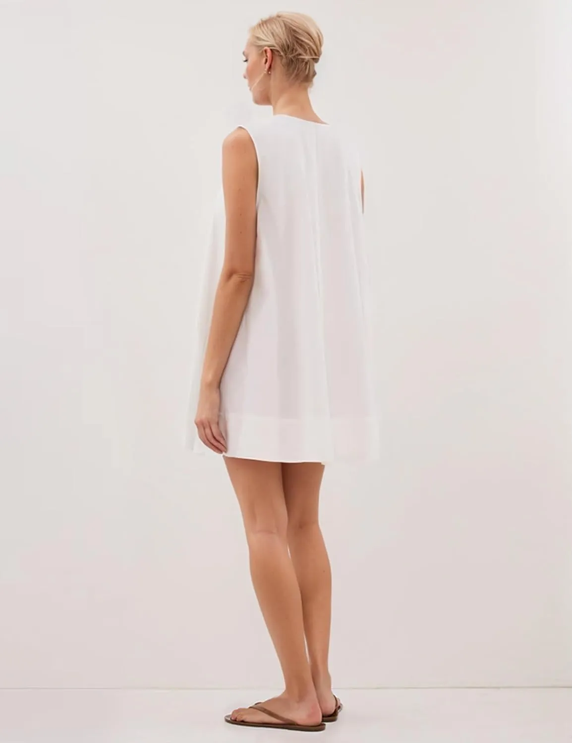 Bubble Babydoll Dress for Women Sleeveless Ruched U Neck Tank Mini Dresses Casual Summer Puffy Dress