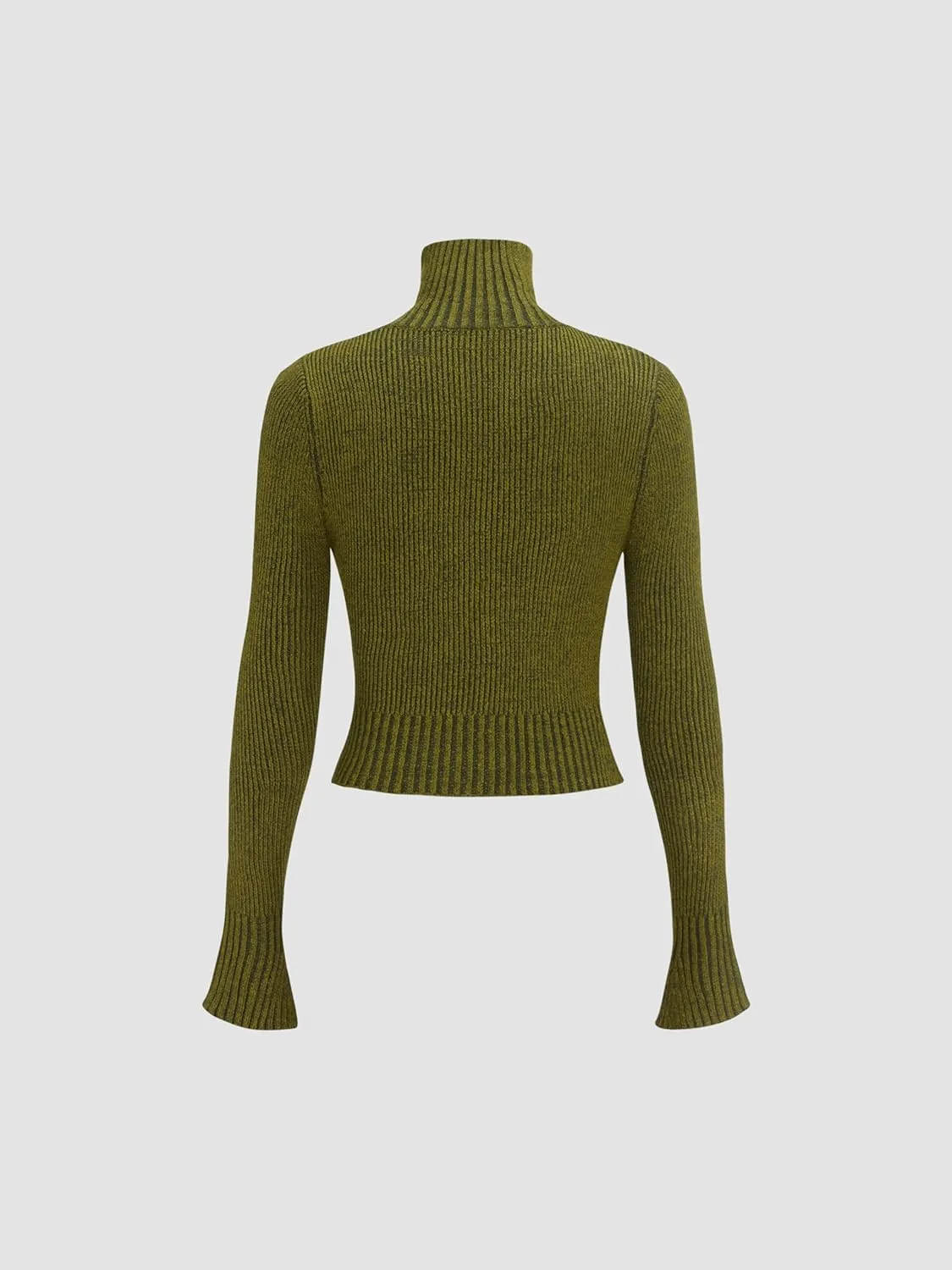 CIDER Stand Collar Rivet Zipper Cardigan