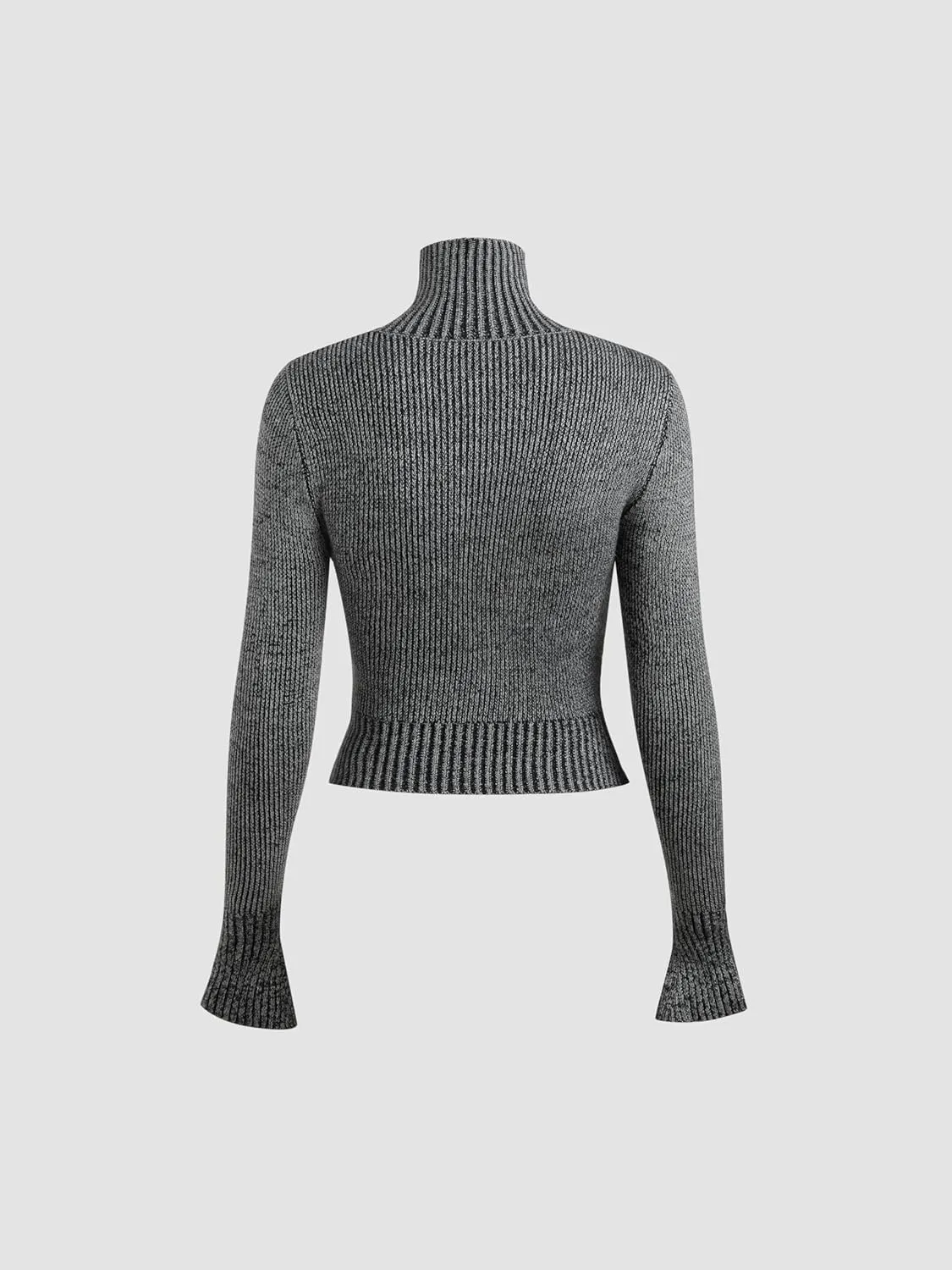 CIDER Stand Collar Rivet Zipper Cardigan