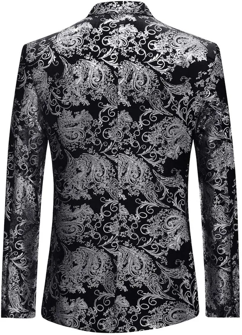 Cloudstyle Men's Dress Suit Single-Breasted 2 Pieces Slim Fit 2 Buttons Suits