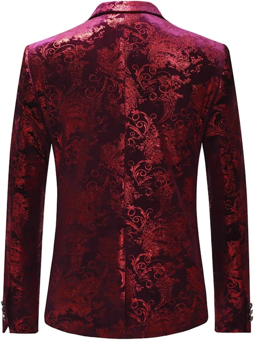 Cloudstyle Men's Dress Suit Single-Breasted 2 Pieces Slim Fit 2 Buttons Suits
