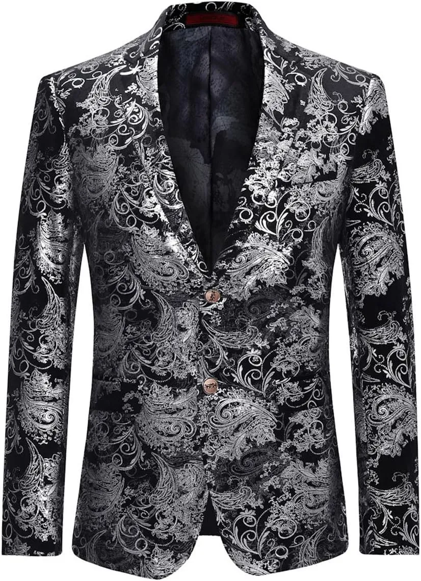 Cloudstyle Men's Dress Suit Single-Breasted 2 Pieces Slim Fit 2 Buttons Suits