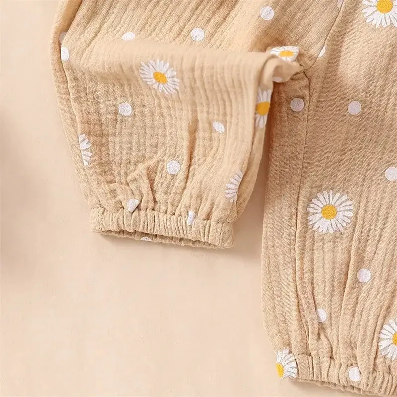 Daisy Muslin Pants Baby Set