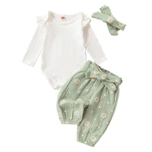 Daisy Muslin Pants Baby Set