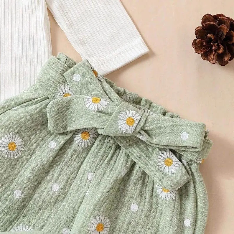 Daisy Muslin Pants Baby Set