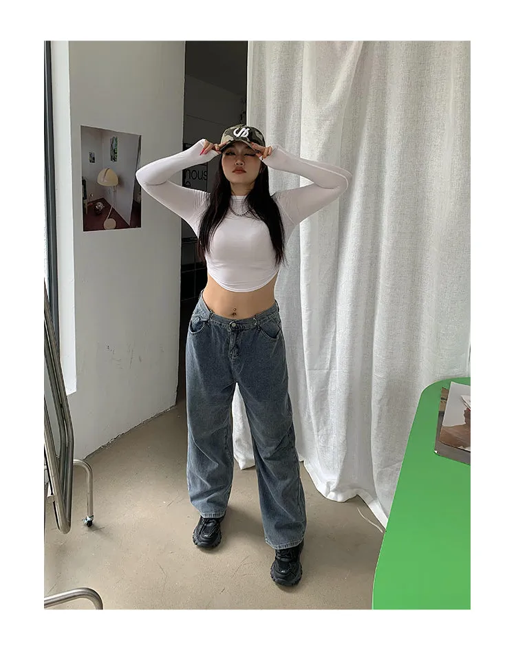 Delila Blue Baggy Loose Denim Jeans Pants