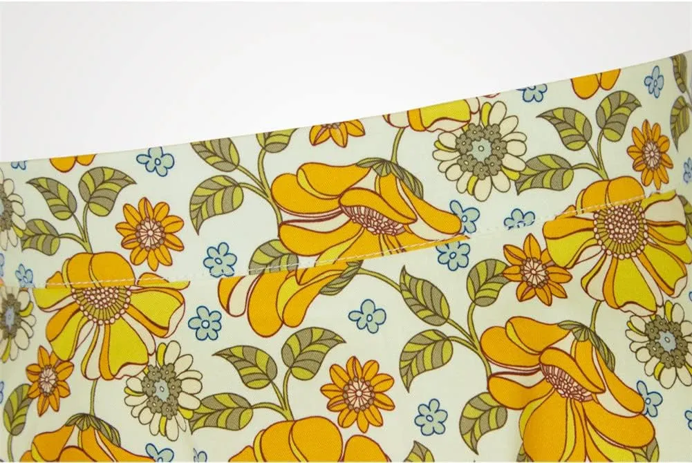 Design Vintage Retro Floral Printed A Line Skirt High Waist Poplin Cotton Summer Skirts for Women