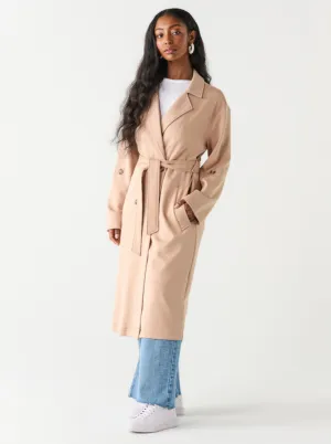 Double Breasted Knit Trench Coat (Dex)