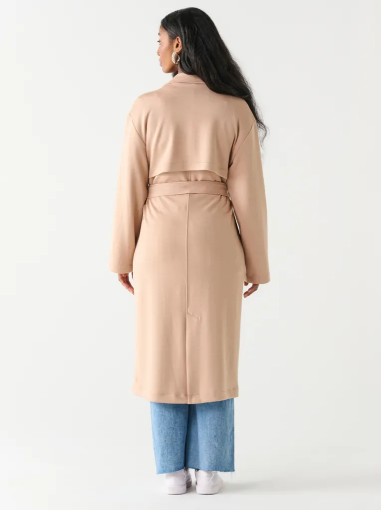Double Breasted Knit Trench Coat (Dex)