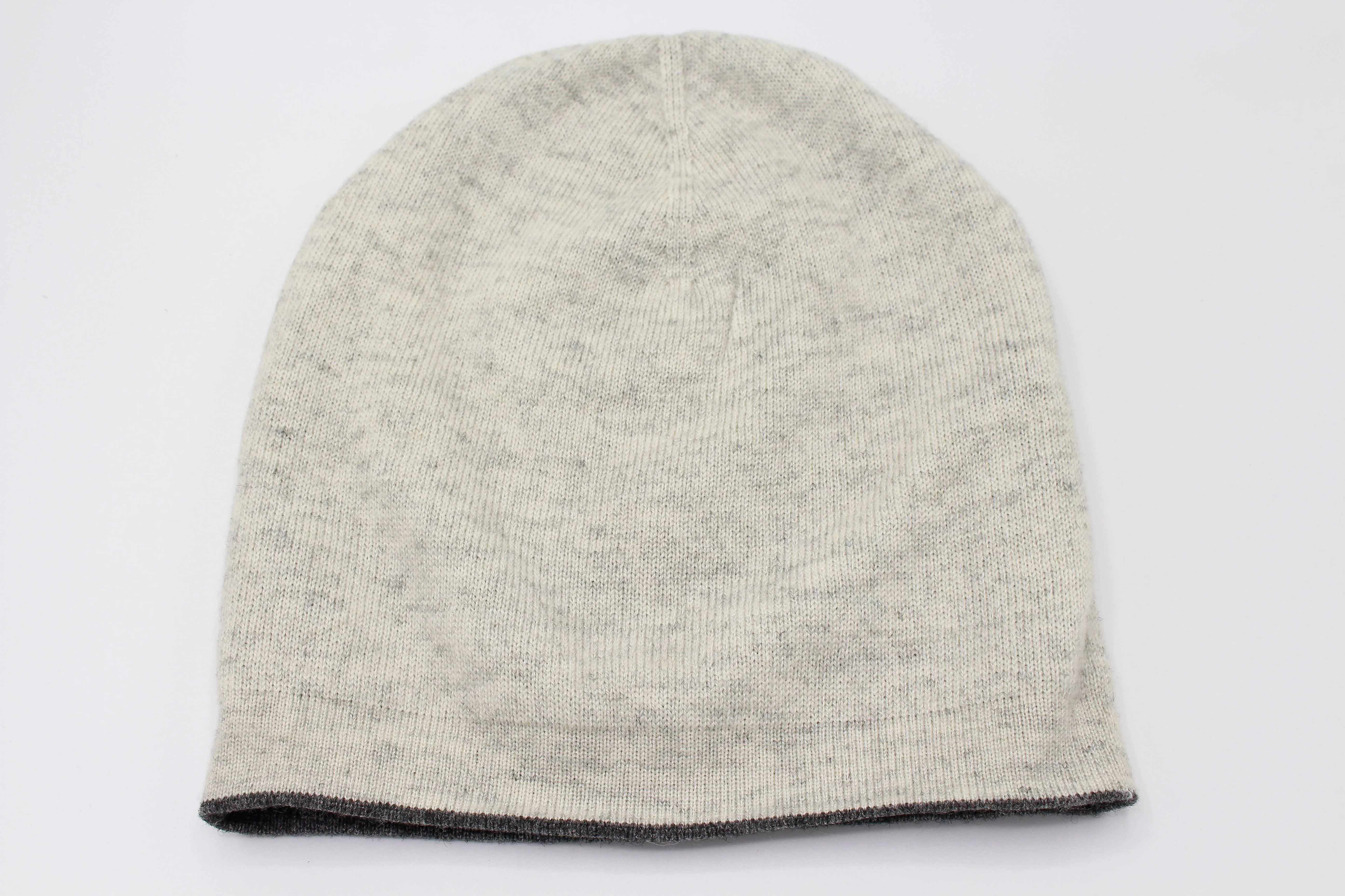 Double Sided Dark Gray & White Unisex Cashmere Cap/Beanie