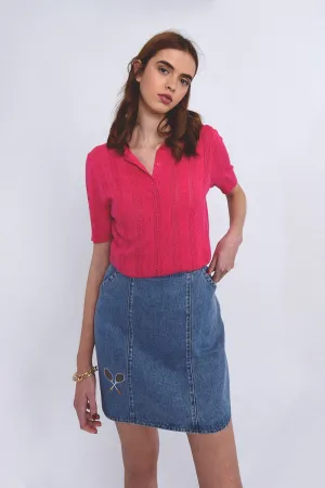 EMILIA POLO SWEATER - FUCHSIA