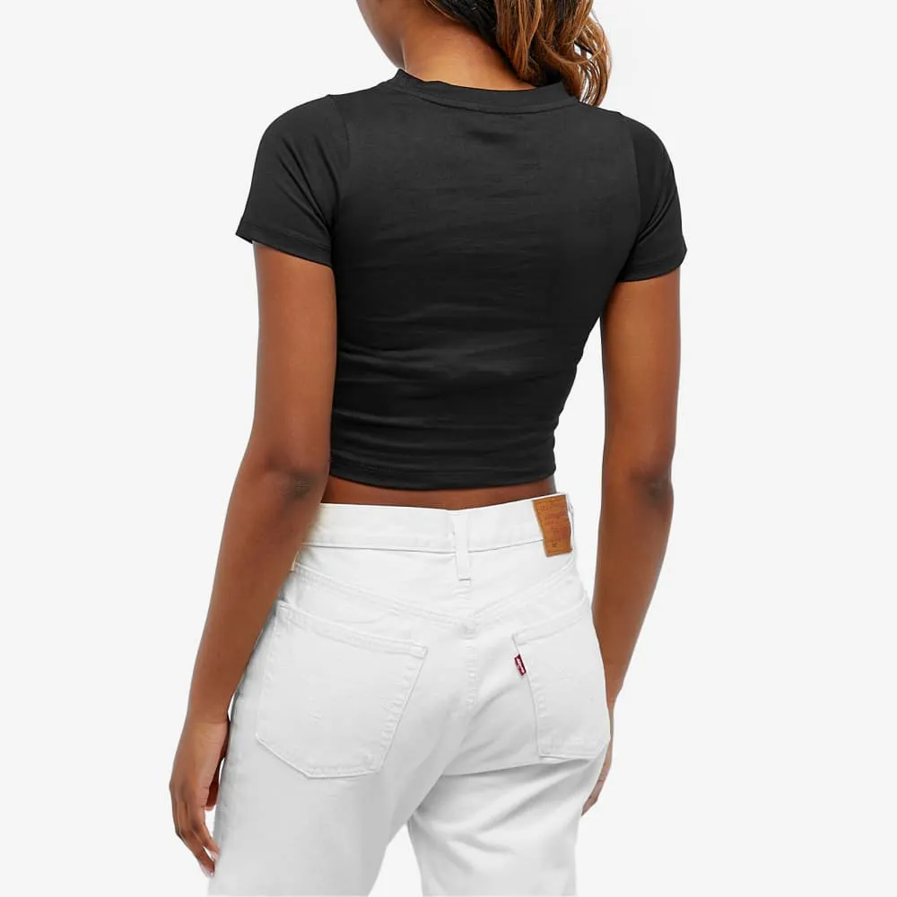 Fiorucci Angel Classic Crop T-Shirt, Black