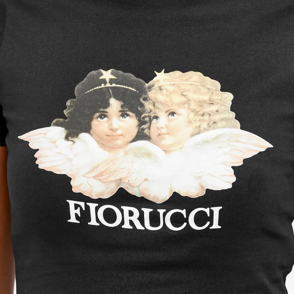 Fiorucci Angel Classic Crop T-Shirt, Black