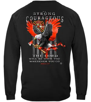 Firefighter Eagle Flag Red Line Classic Long Sleeve Shirts