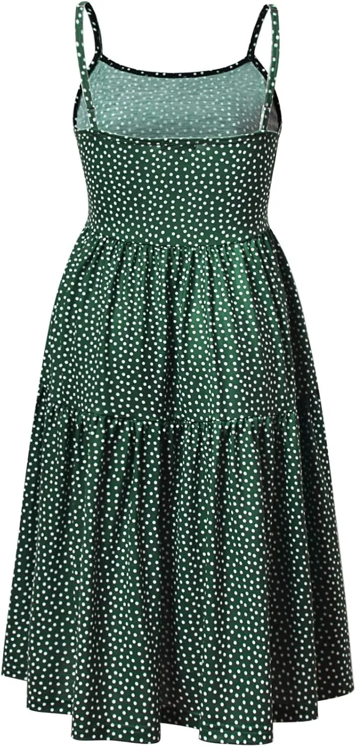 GINKANA Women's Sleeveless Maternity Dress Adjustable Strappy Summer Casual Swing Dress for Daily Wearing Or Baby Shower