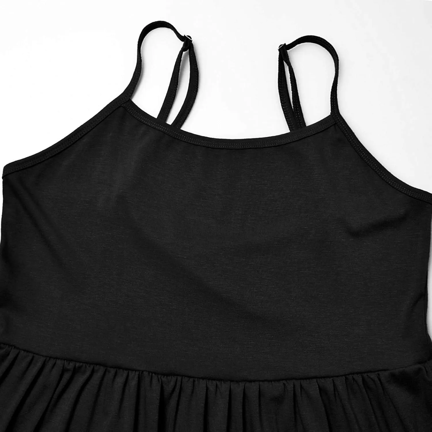 GINKANA Women's Sleeveless Maternity Dress Adjustable Strappy Summer Casual Swing Dress for Daily Wearing Or Baby Shower