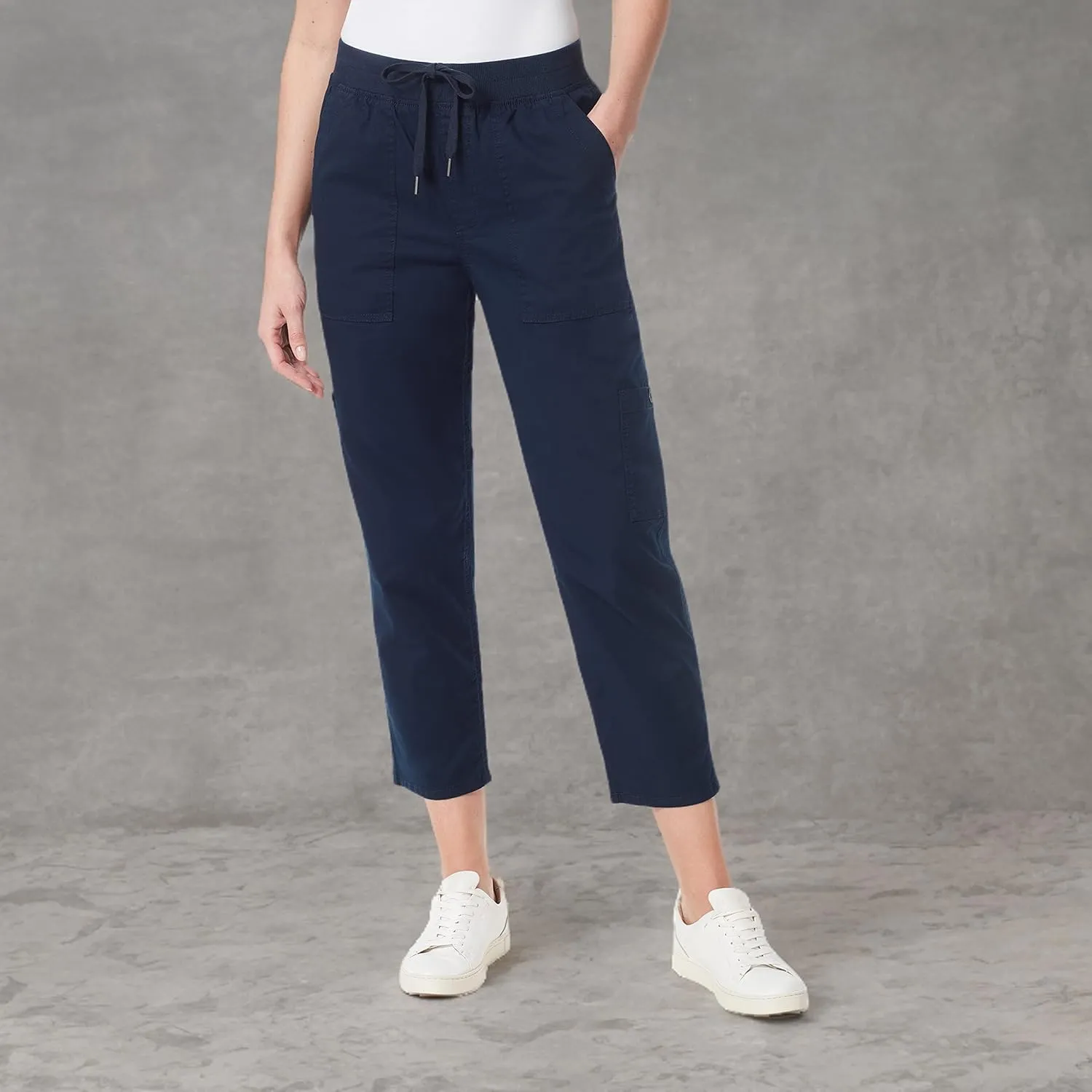 Gloria Vanderbilt Women's Pull on Drawstring Cargo Capri