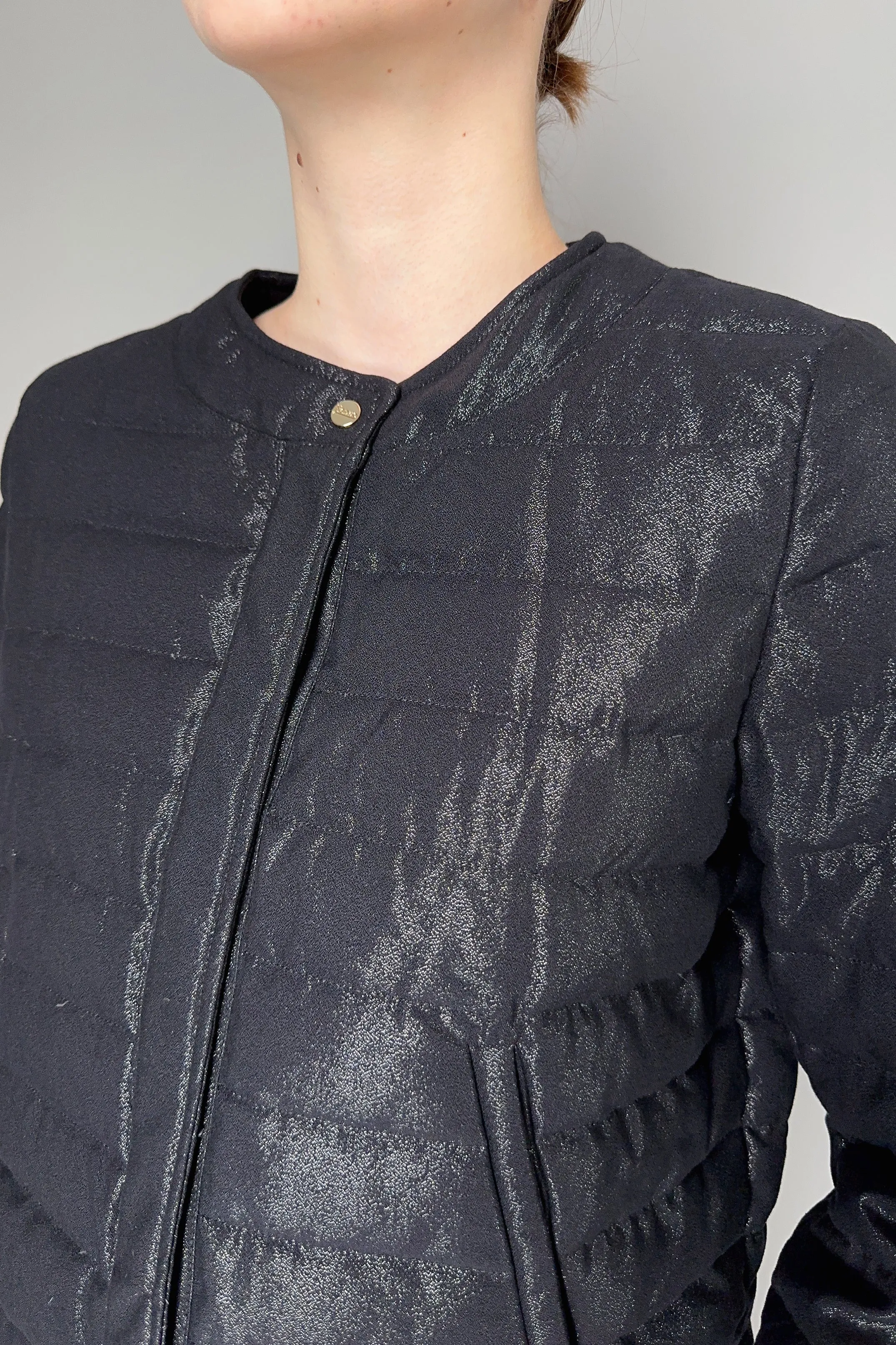 Herno Lurex Padded Jacket in Black