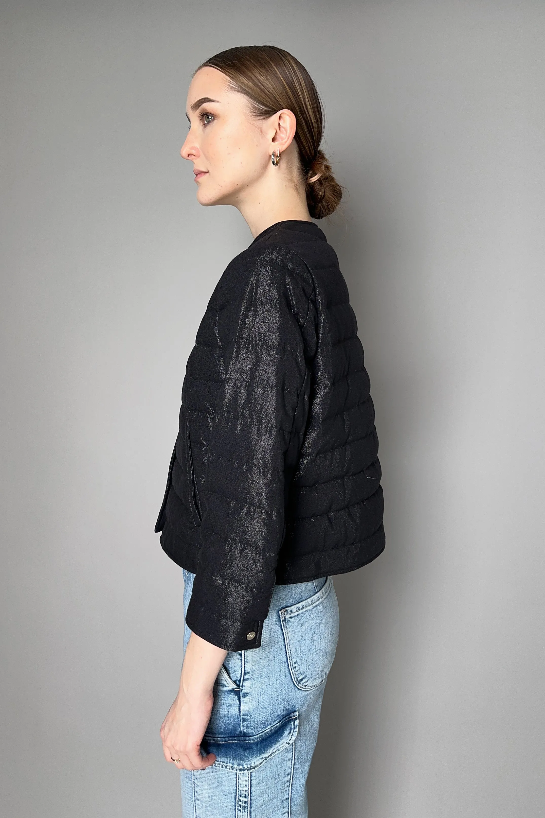Herno Lurex Padded Jacket in Black