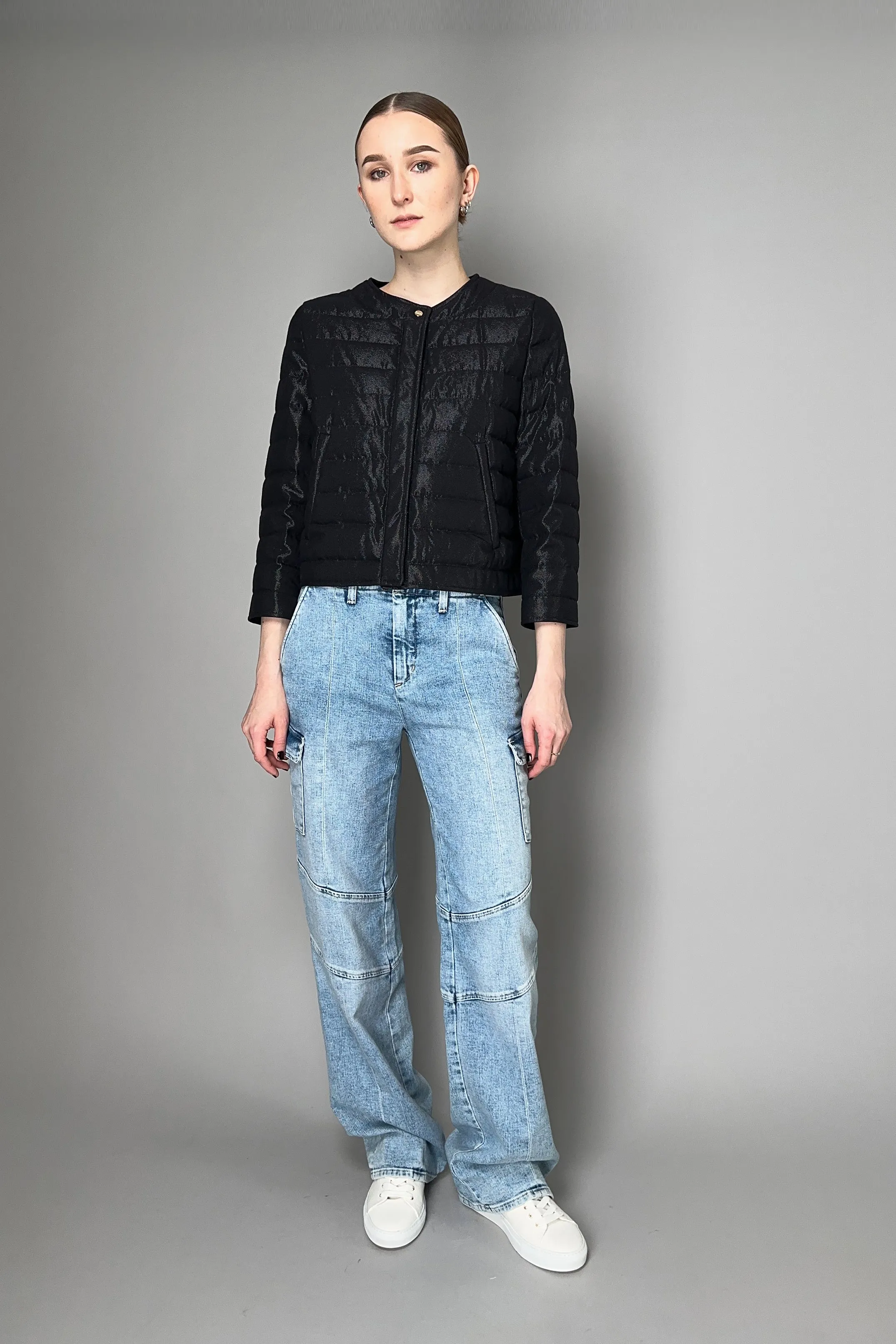 Herno Lurex Padded Jacket in Black
