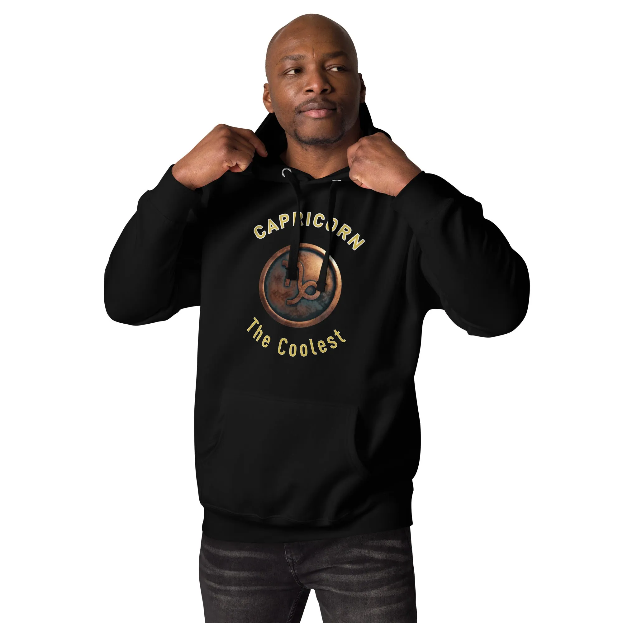 Hoodie Mens Designer (Hoodies Mens - Capricorn Zodiac Sign 0050)