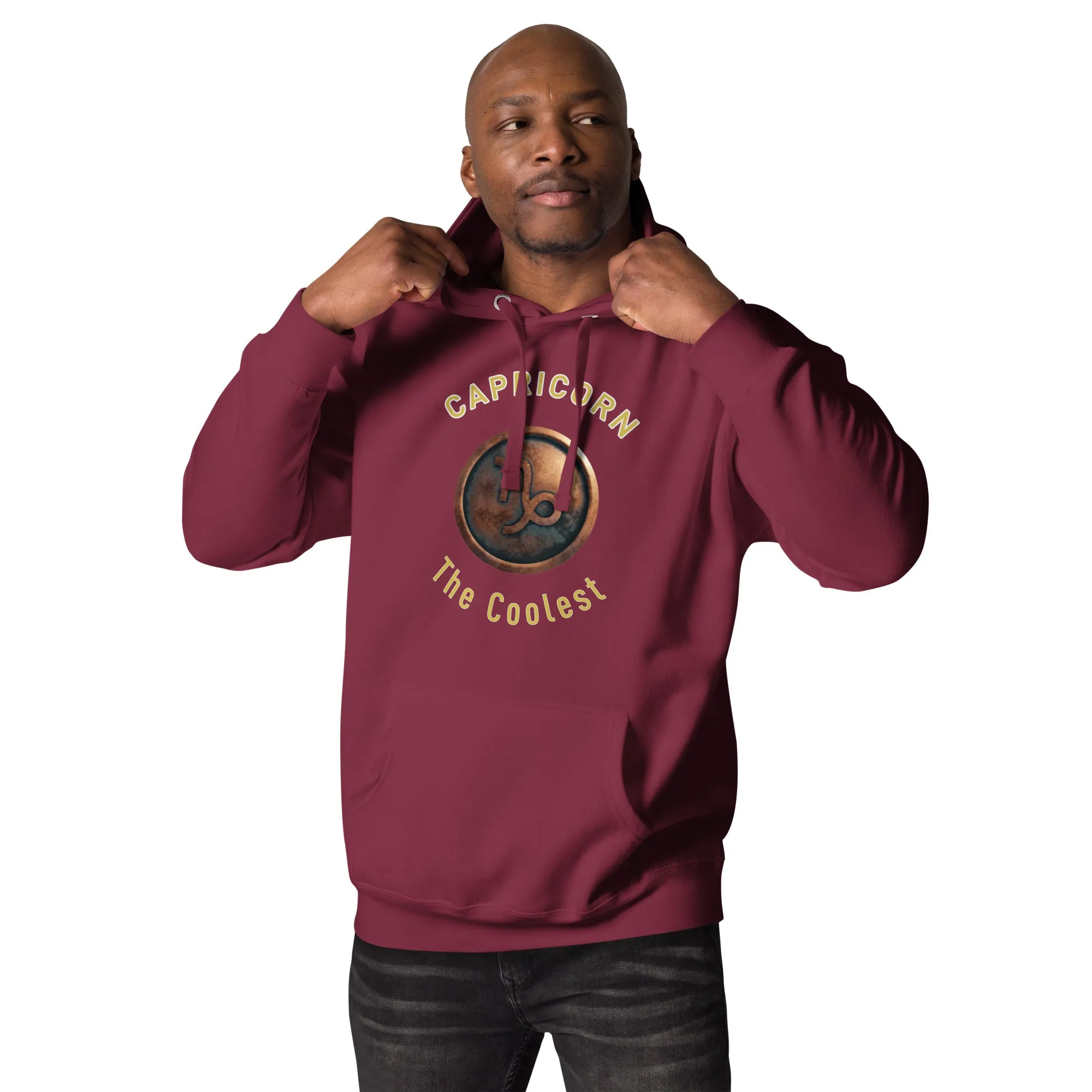 Hoodie Mens Designer (Hoodies Mens - Capricorn Zodiac Sign 0050)