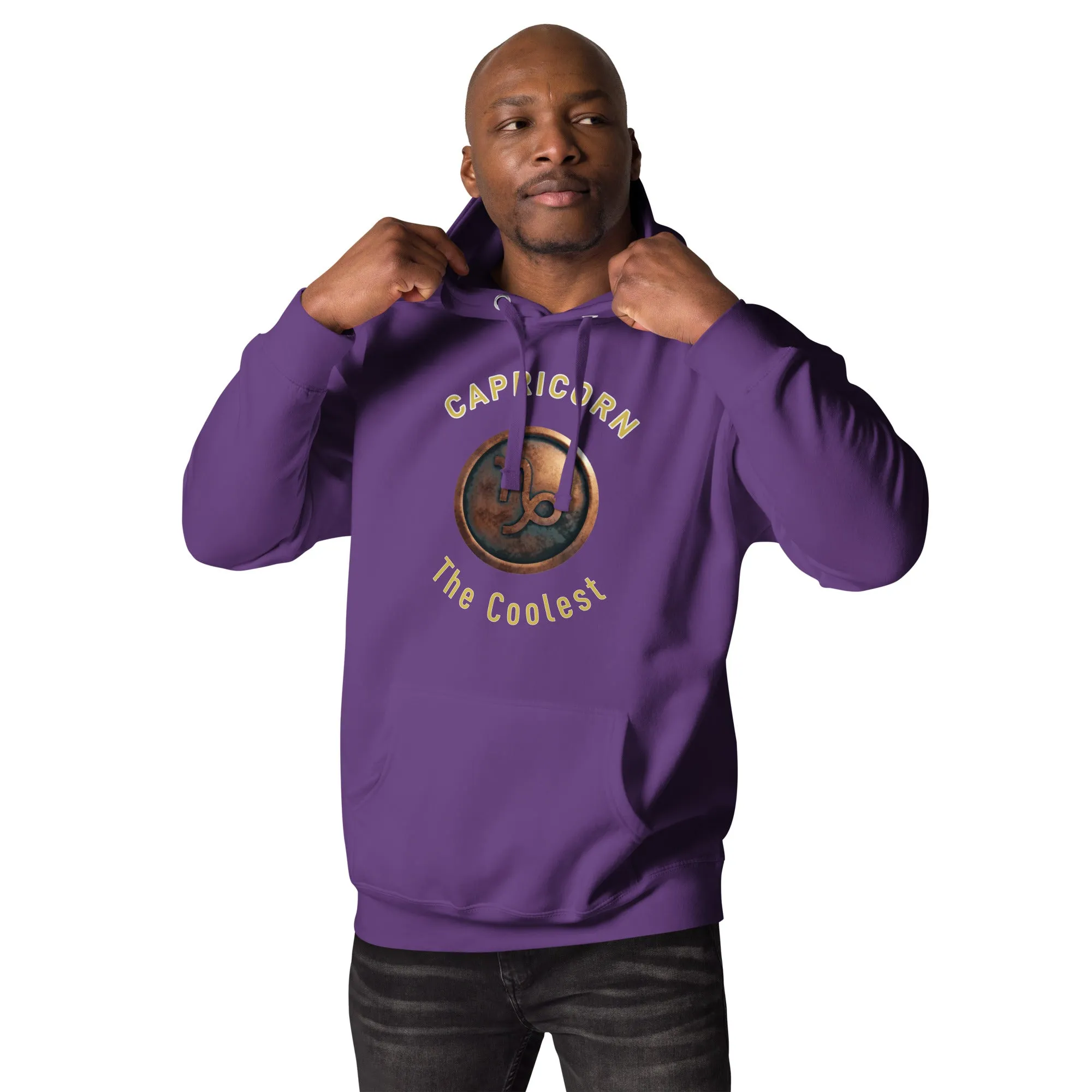 Hoodie Mens Designer (Hoodies Mens - Capricorn Zodiac Sign 0050)