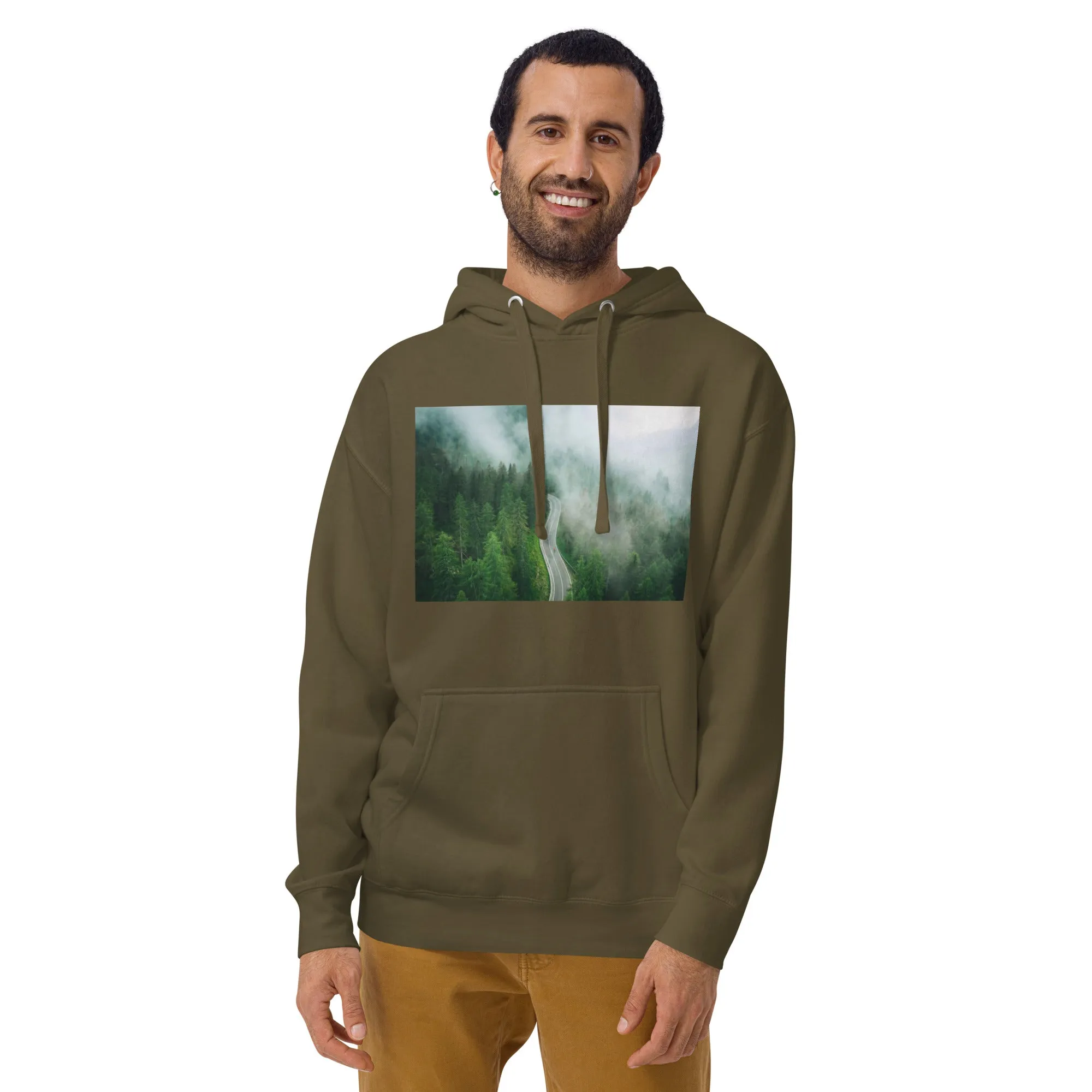Hoodie Mens Designer (Hoodies Mens - Nature Forest 0019)